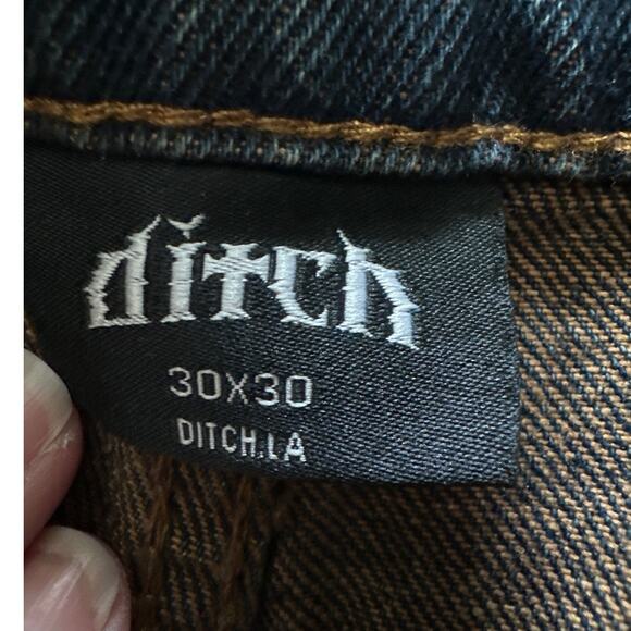 Ditch Baggy Straight Fit Zipper Cargo Jeans 30x30 - Picture 5 of 8